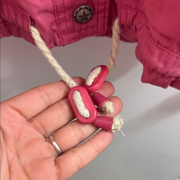 Casual Pink Jacket with Drawstring - Picture 7 of 13